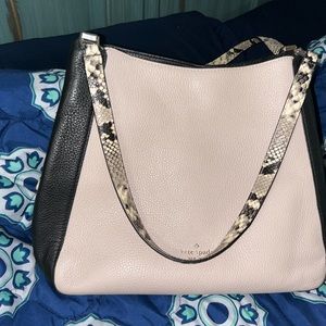 Cream and snake print Kate Spade purse